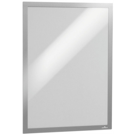 MARCOS AUTOADHESIVOS A4 PLATA PANEL MAGNETICO 2 UDS DURABLE