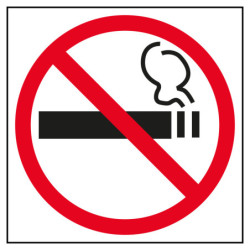 ETIQUETA SEÑALIZADORA PROHIBIDO FUMAR 114X114MM APLI