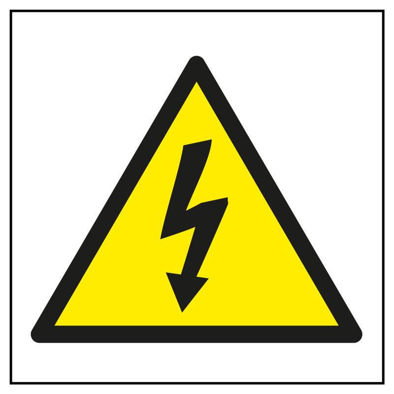 ETIQUETA SEÑALIZADORA RIESGO ELECTRICO 114X114MM APLI