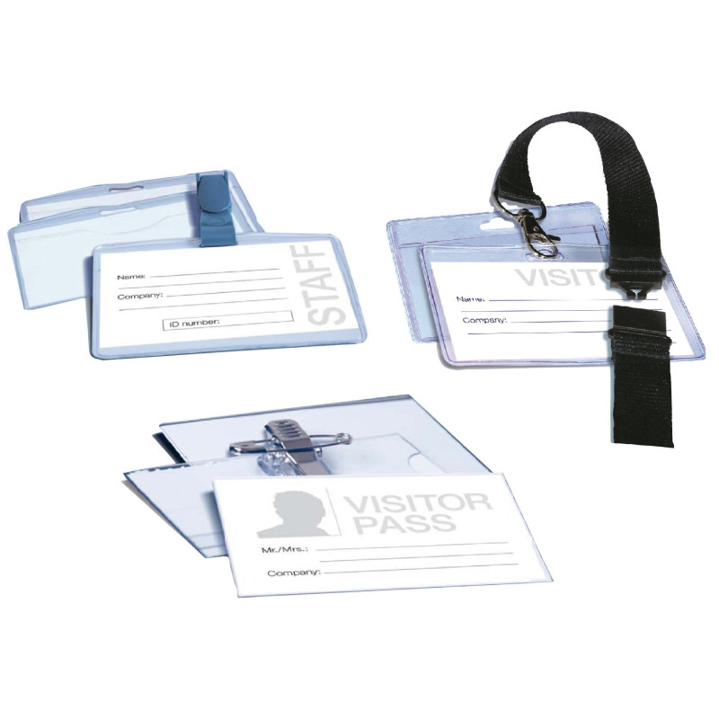 IDENTIFICADOR CON CORDON SEGURIDAD 56X90MM PP FLEXIBLE APERTURA TRASERA APLI