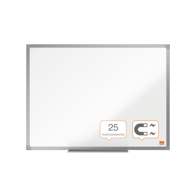 PIZARRA NOBO ESSENCE ACERO VITRIFICADO 60X45CM BLANCO