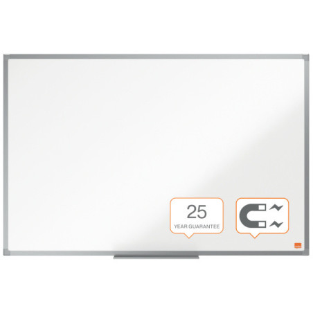 PIZARRA NOBO ESSENCE ACERO VITRIFICADO 90X60CM BLANCO