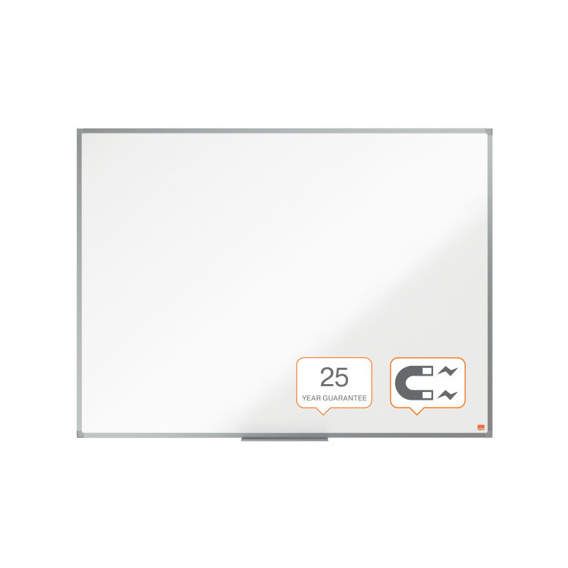 PIZARRA NOBO ESSENCE ACERO VITRIFICADO 120X90CM BLANCO