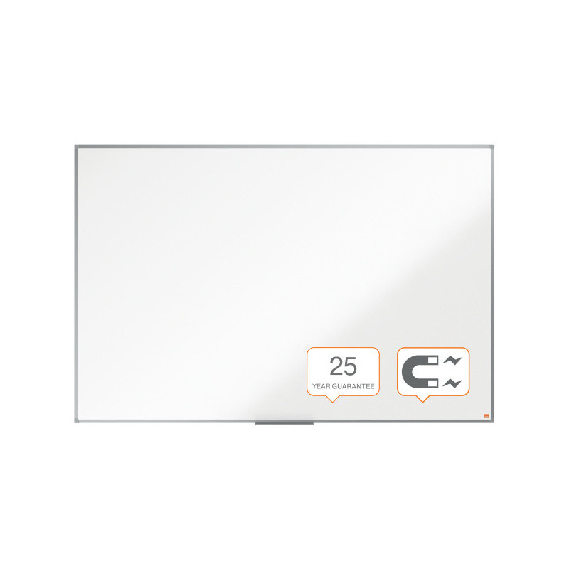 PIZARRA NOBO ESSENCE ACERO VITRIFICADO 180X120CM BLANCO