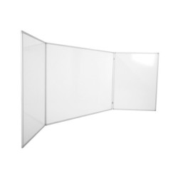 PIZARRA TRÍPTICA BLANCA VITRIFICADO 400X100 (ABIERTA) 200X100 (CERRADA) ROCADA