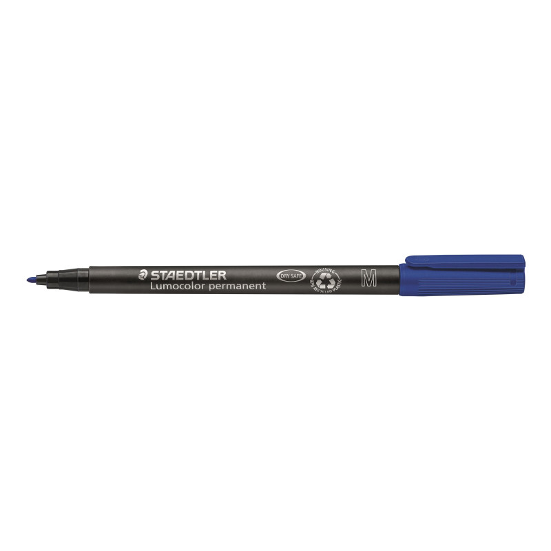 MARCD. PERMANENTE M 1MM AZUL LUMOCOLOR 317 STAEDTLER