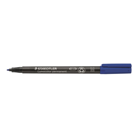 MARCD. PERMANENTE M 1MM AZUL LUMOCOLOR 317 STAEDTLER