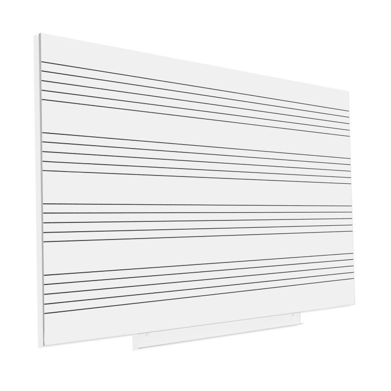 PIZARRA MODULAR SKIN MUSIC 100X150CM LACADA BLANCO PENTAGRAMA HORIZONTAL ROCADA