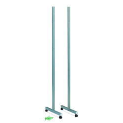 SOPORTE METALICO PARA PIZARRAS FORMA T CON RUEDAS FAIBO