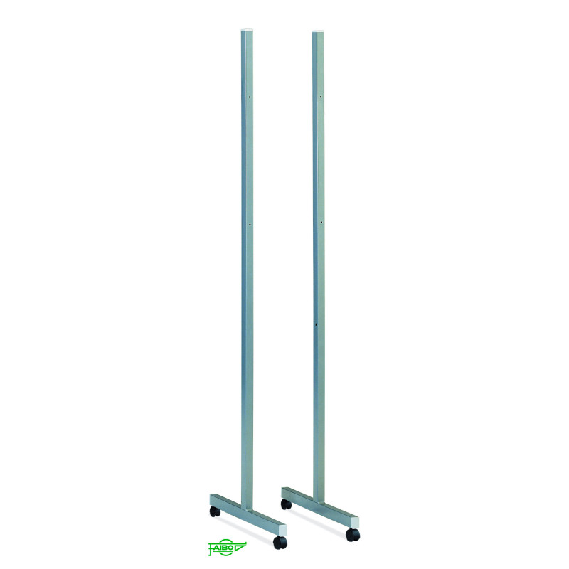 SOPORTE METALICO PARA PIZARRAS FORMA T CON RUEDAS FAIBO