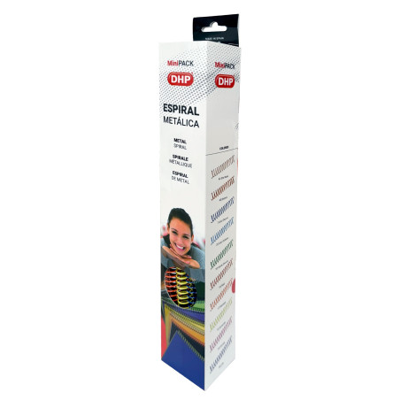 ESPIRAL METÁLICA 5:1, 16 MM, A4, MiniPACK SURTIDO C/25, COLORES ESTÁNDAR Y ESPECIALES