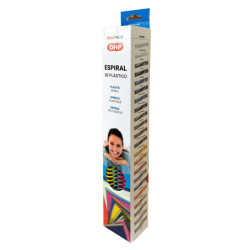 ESPIRAL PLÁSTICO 5:1, 6 MM, A4, MiniPACK SURTIDO C/25, COLORES ESTÁNDAR