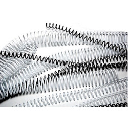 ESPIRAL METALICA 6MM NEGRAS (CJ.100) PASO 5:1 GBC