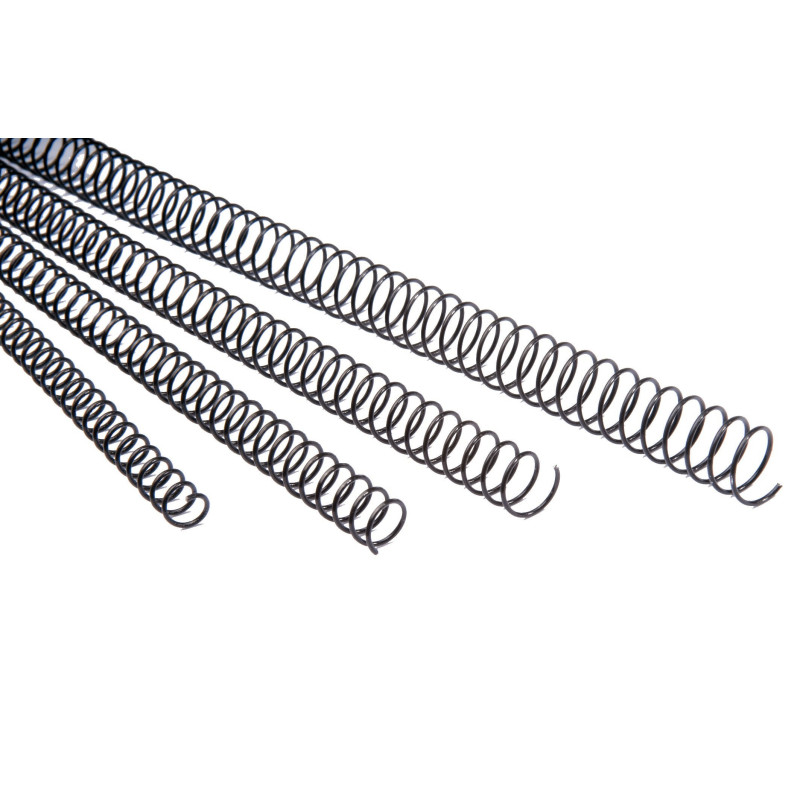 ESPIRAL METALICA 28MM NEGRAS (CJ.50) PASO 5:1 GBC