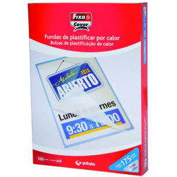 FUNDA PLASTIFICAR A3 BRILLO 303x426MM 125MY (CJ.100) FIXO 01021000