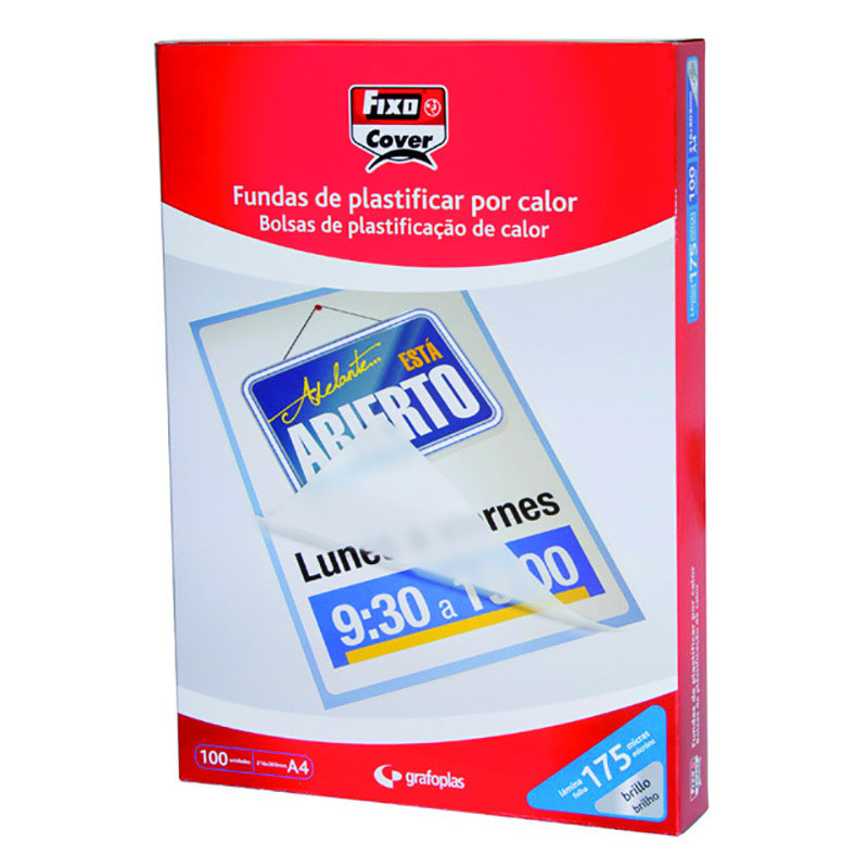 FUNDA PLASTIFICAR A4 B.216x303MM 175MY (CJ.100) FIXO 01022000
