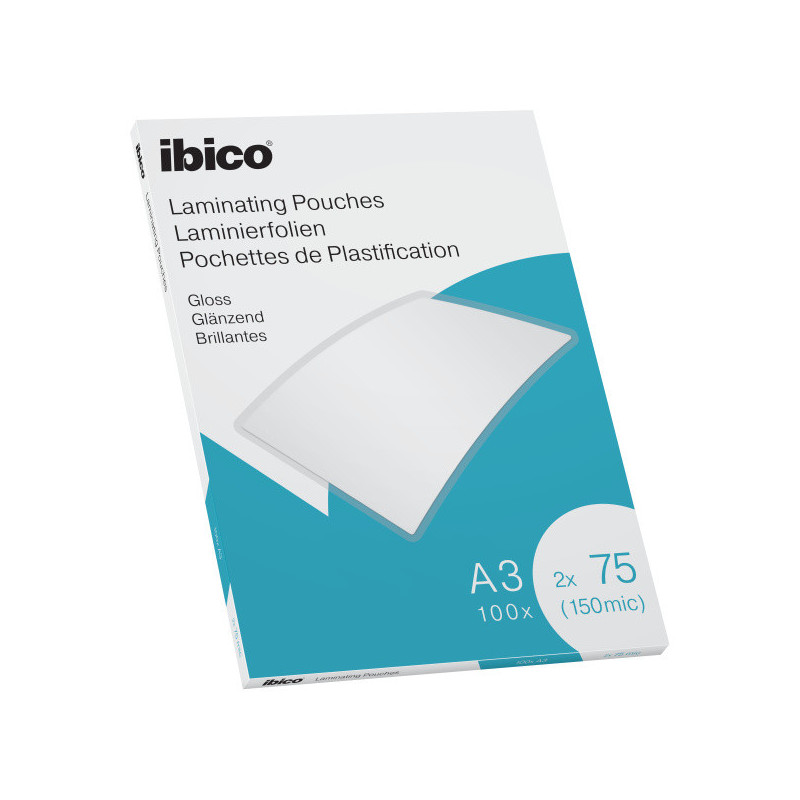 FUNDAS IBICO GLOSS A3 (303X426) 2X75 MIC (CAJA 100) ESSELTE