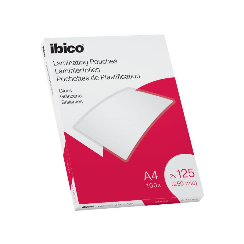 FUNDAS IBICO GLOSS A4 (216X303) 2X125 MIC (CAJA 100) ESSELTE