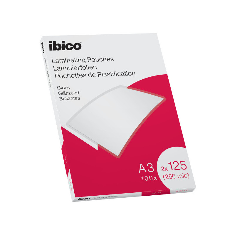 FUNDAS IBICO GLOSS A3 (303X426) 2X125 MIC (CAJA 100) ESSELTE