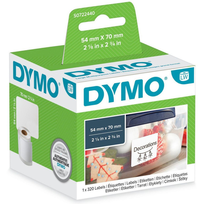 ETIQUETAS ROT. LABELWRITER 54 X 70 MM EN BLANCO DYMO