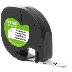 CINTA ROTULAR LETRATAG PAPEL 12MMX4M NG/BL DYMO