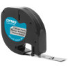 CINTA ROTULAR LETRATAG METALIZADA 12MMX4M NG/PL DYMO