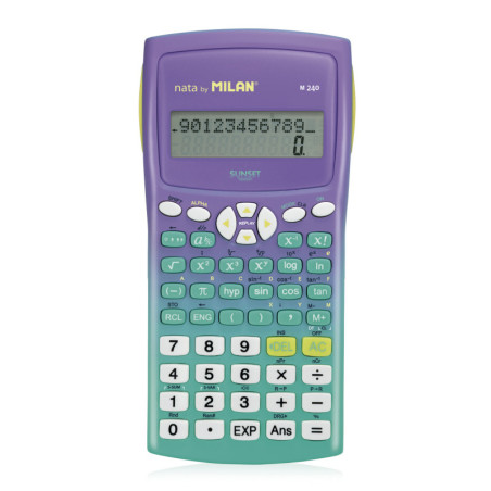 CALCULADORA CIENTÍFICA M240 SUNSET VERDE EN BLÍSTER MILAN
