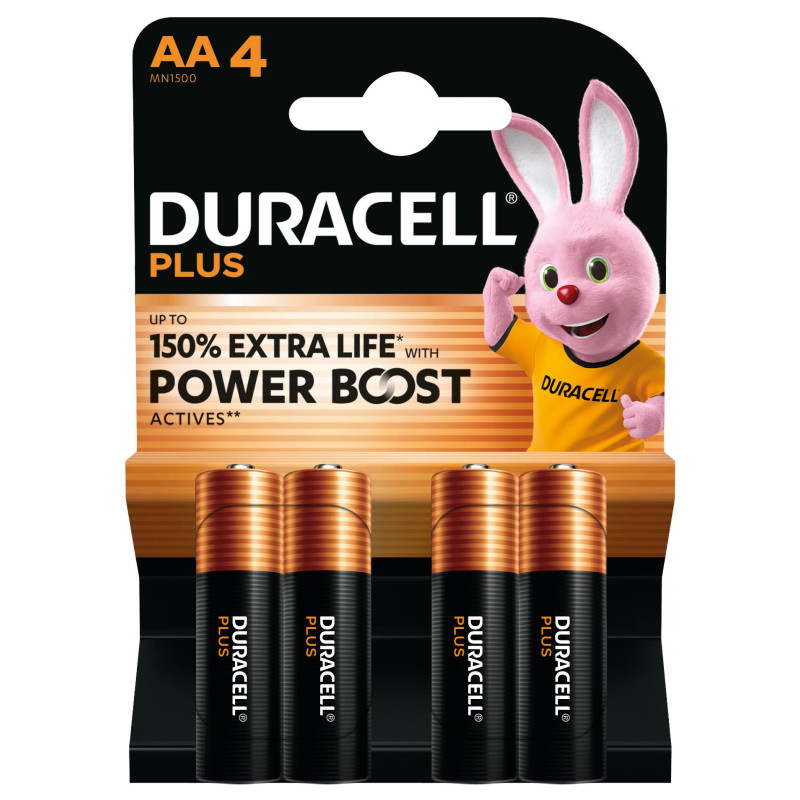 PILAS DURACELL PLUS AA (MN1500) BLISTER 4
