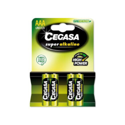 PILAS CEGASA SUPER ALCALINAS LR03 BLISTER 4u. POESSA