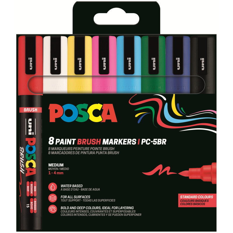 MARCD. POSCA PC-5BR 1 - 4 MM caja 8u. SURTIDO