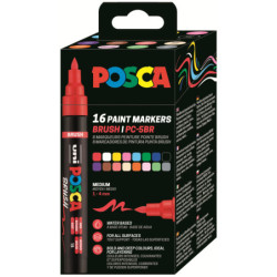 MARCD. POSCA PC-5BR 1 - 4 MM CAJA 16u. SURTIDO UNIBALL