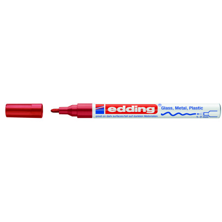 MARCD. EDDING 751 ROJO 1-2MM TINTA OPACA