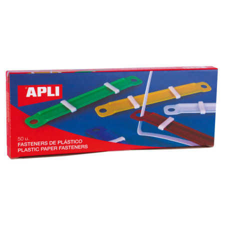 FASTENERS PLASTICO COLORES SURTIDOS 50U.APLI