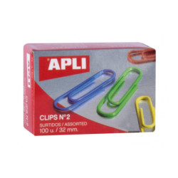 CLIPS COLORES SURT. Nº 2 32MM CJ.100 APLI