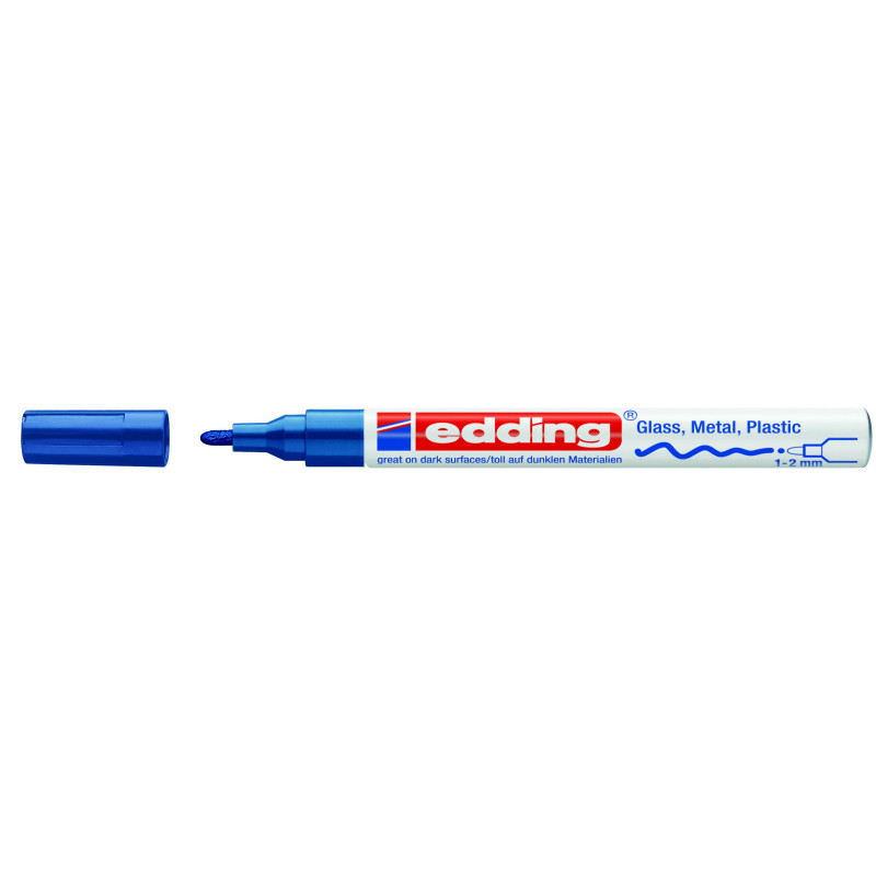 MARCD. EDDING 751 AZUL 1-2MM TINTA OPACA