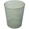 PAPELERA REJILLA PLATA 18L 24X34 CM POESSA