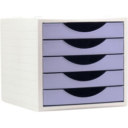 MODULO 5 CAJONES ECOGREEN ARCHIVOTEC GRIS CAJONES MALVA PASTEL ARCHIVO 2000