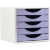 MODULO 5 CAJONES ECOGREEN ARCHIVOTEC GRIS CAJONES MALVA PASTEL ARCHIVO 2000