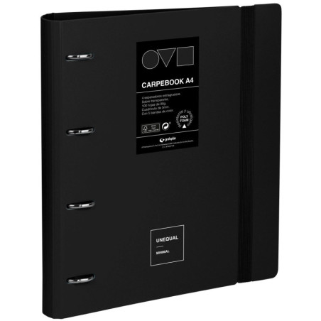 CARPEBOOK 4D35 A4 UNEQUAL MINIMAL NEGRO