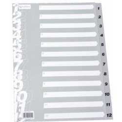 INDICE ABECEDARIO PP A4 GRIS MULTIT GRAFOPLAS