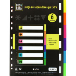 JUEGO SEPARADOR A4  6 POSICIONES 0,5 B&B FLUOR GRAFOPLAS