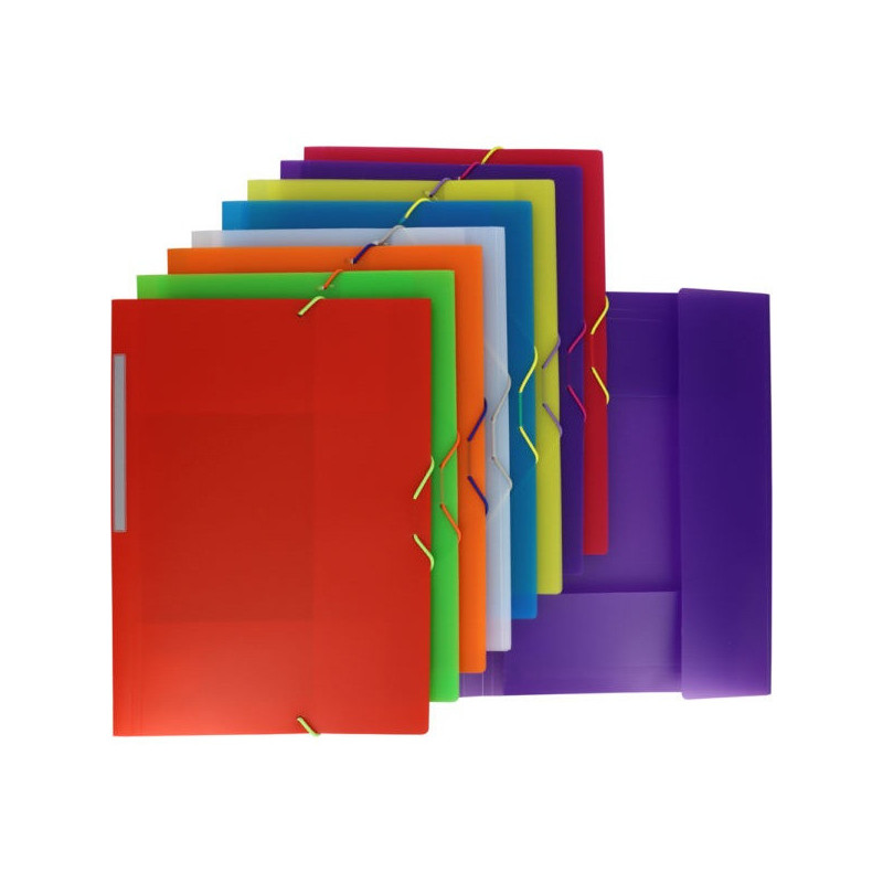 CARPETA GOMAS PP FOLIO SOLAPAS VERDE TRANSLUC LOMO ROTULABLE COLORGRAF GRAFOPLAS
