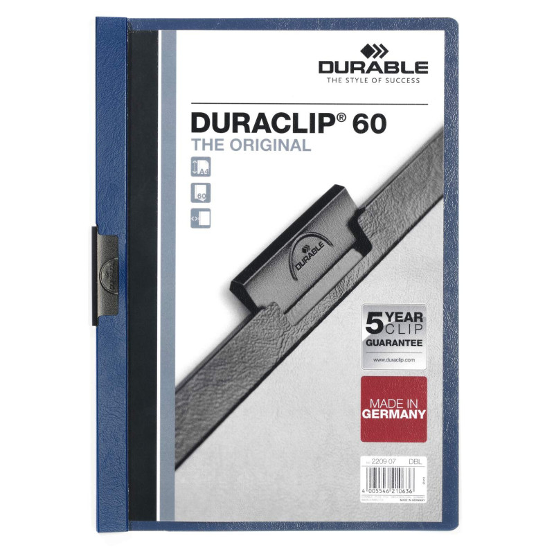 DOSSIER PINZA METAL A4 60H. AZ OSC DURACLIP DURABLE