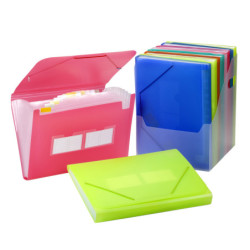 CARPETA FUELLE PP FOLIO 13 DPTO. ROJO TRANSLUCIDO CARCHIDEA