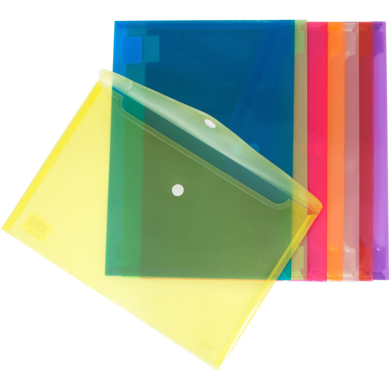 SOBRE PP FOLIO VELCRO TRANSLUCIDO VERDE CJ 12 GRAFOPLAS