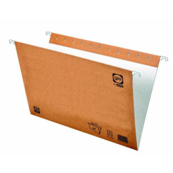CARPETA COLGANTE KRAFT BICOLOR FOLIO 240G VISOR SUP. RIGIDO GIO