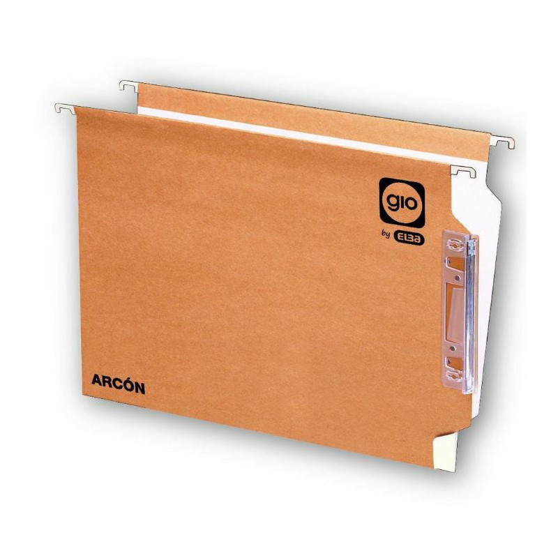 CARPETA COLGANTE KRAFT FOLIO 240G VISOR LATERAL RIGIDO GIO