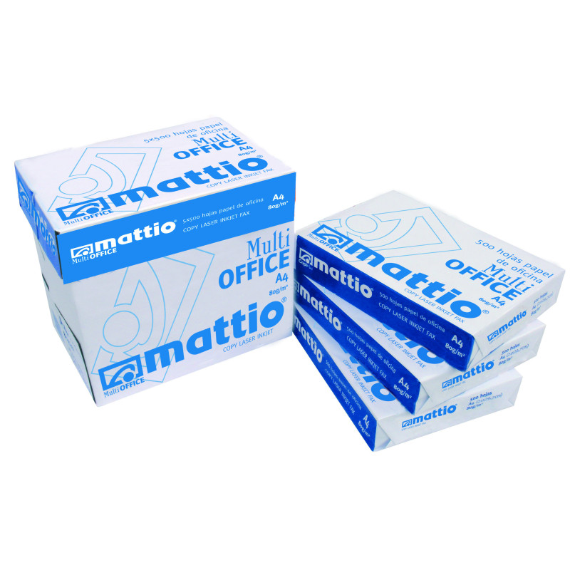 PAPEL MATTIO A4 80G 500HJ CALIDAD C - MULTIOFFICE (CJ.AZUL)