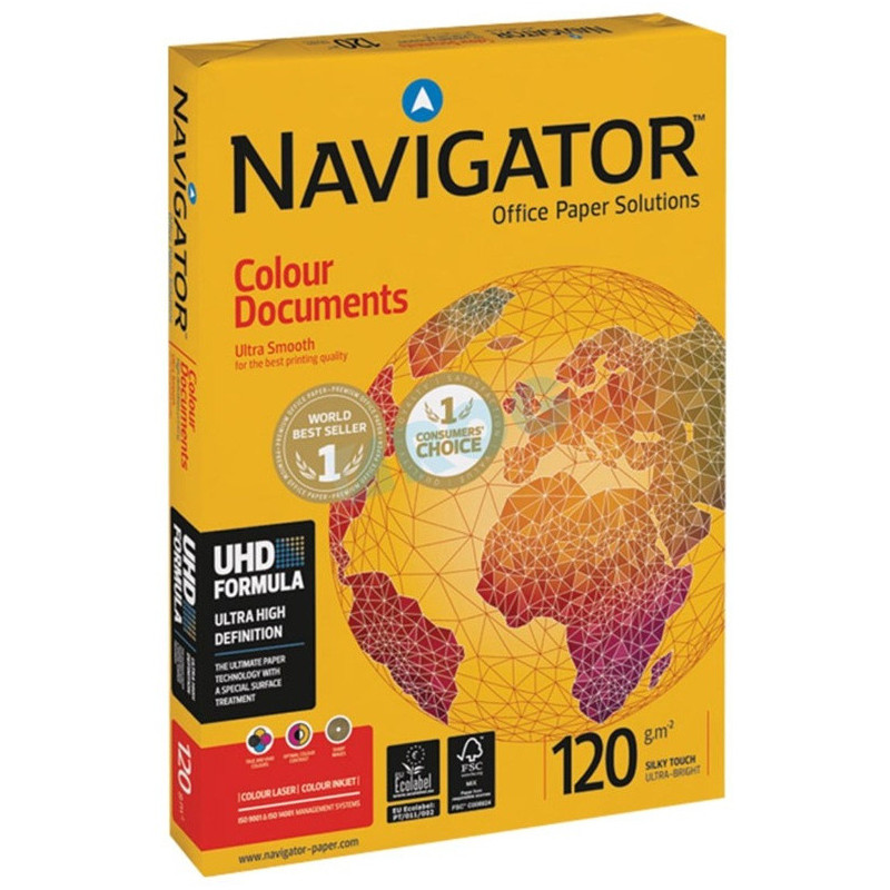 PAPEL A4 120G NAVIGATOR COLOUR DOCUMENTS 250H