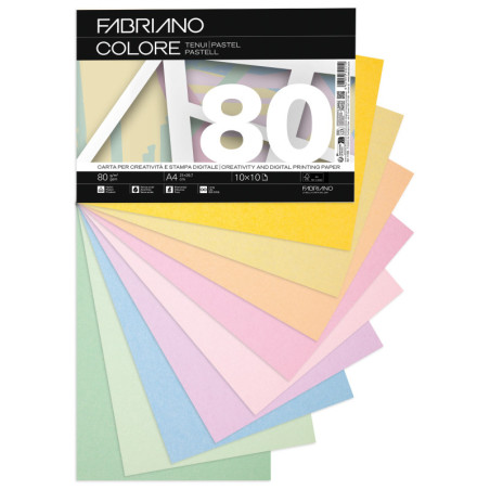 SURTIDO FABRIANO COLORE 80g PALIDO FSC™ A4 100H